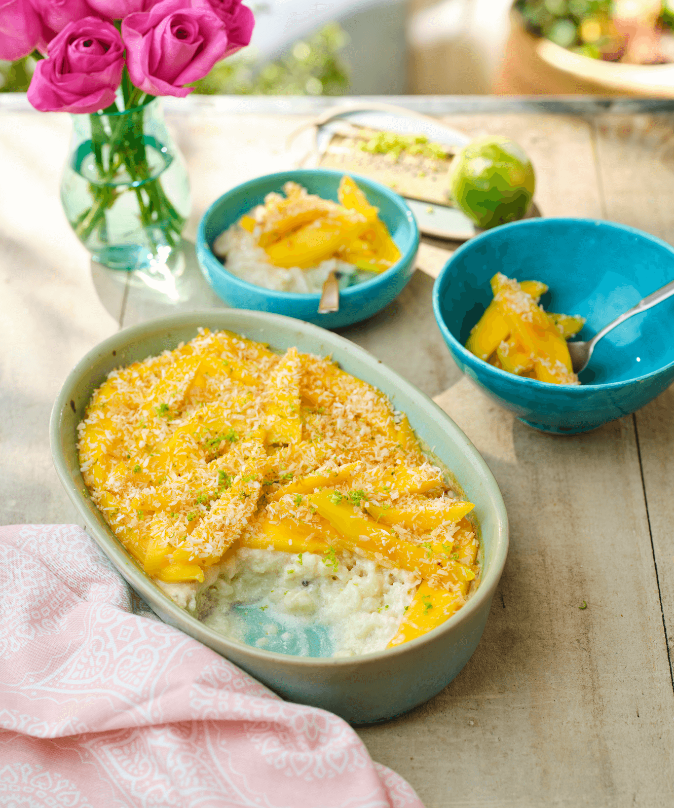 Mango, lime and coconut rice pudding | Diabetes UK