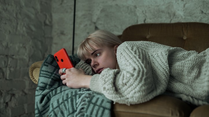 woman lying cold in her house