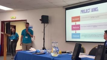 Diabetes UK staff talking through a presentation