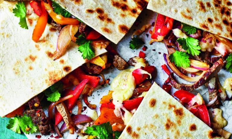 Steak & pepper quesadillas