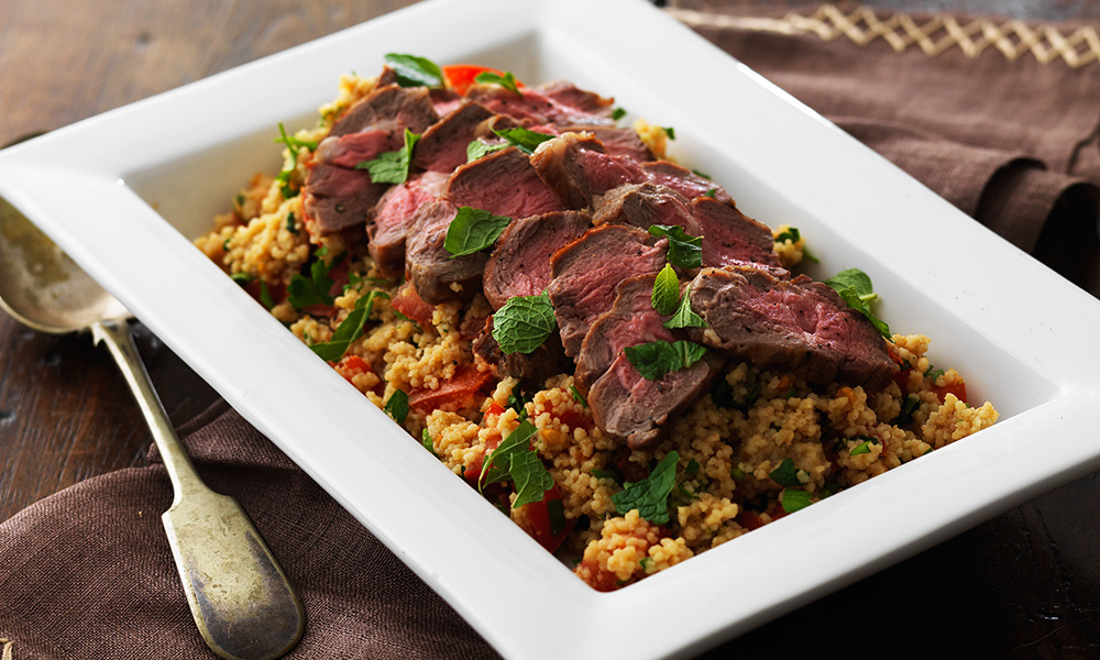 Fillet of lamb with minted couscous | Diabetes UK