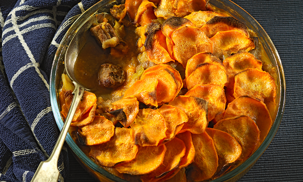 Lamb and sweet potato hotpot