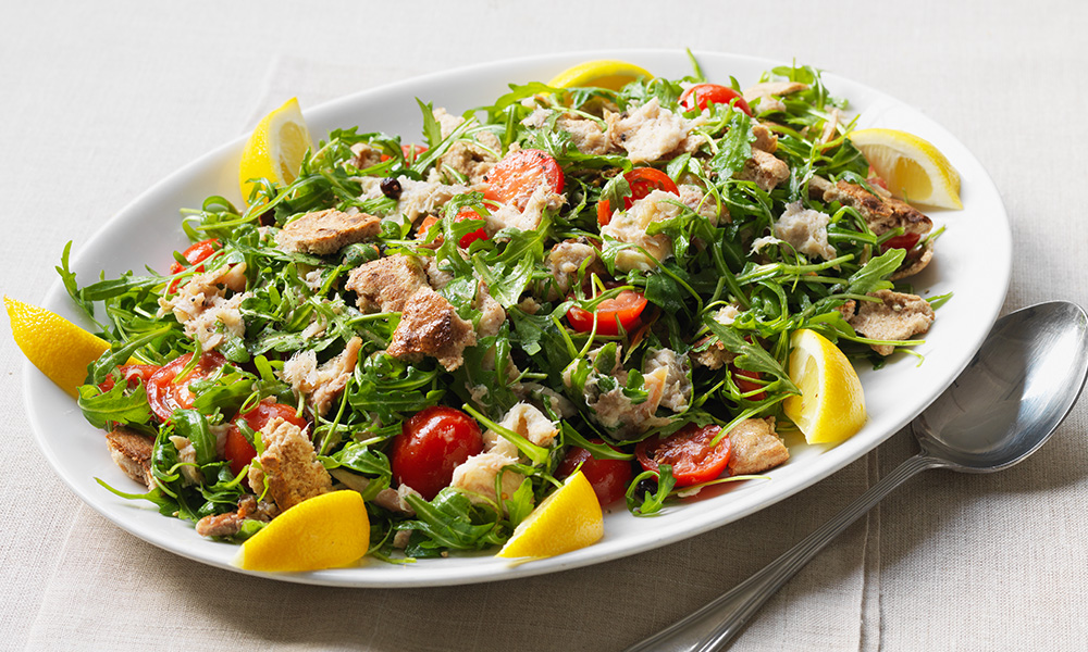Marinated mackerel salad