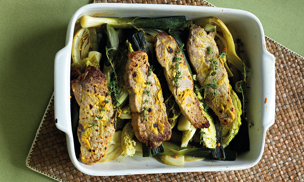 Braised mustard pork and vegetables | Diabetes UK