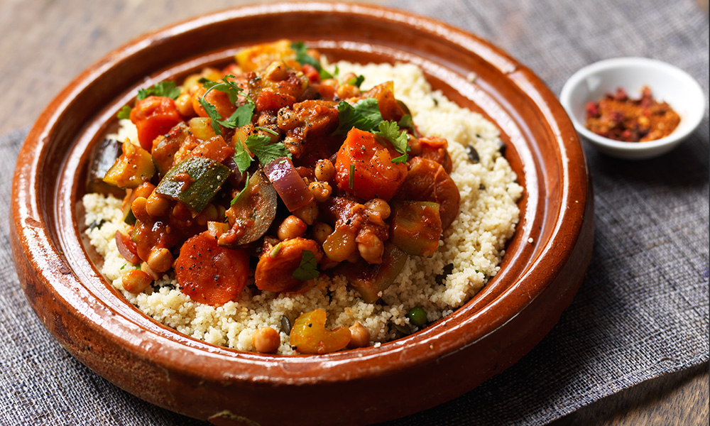 Vegetable and chickpea tagine