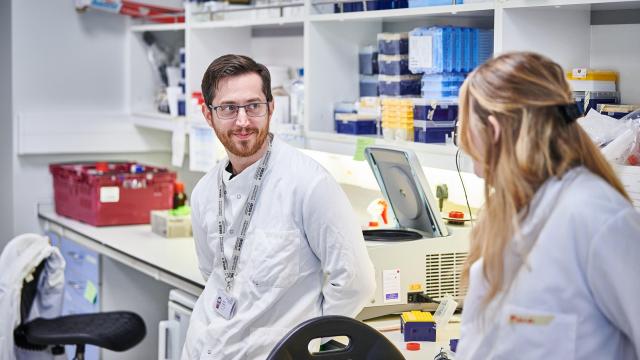 lab workers