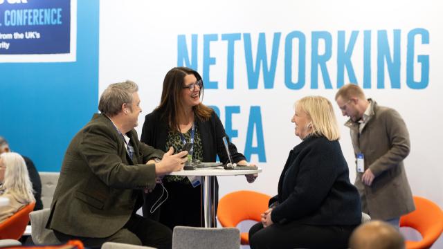 People in networking area at Diabetes UK conference