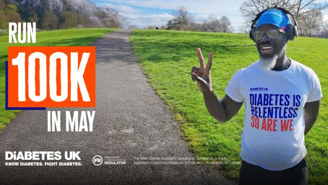 Man after run giving peace sign