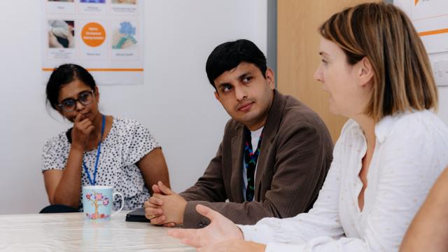 healthcare professionals talk