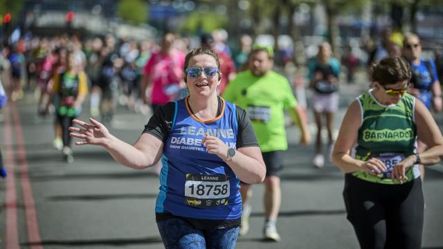 lady running an event