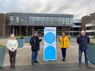 Nikki Picken, Treasurer of Diabetes UK NI Coleraine Support Group, Chair of Diabetes UK NI Coleraine Support Group, Albert Clyde, Chair of Diabetes UK NI Coleraine Parents' Group, Helena Jones, Secretary of Diabetes UK NI Coleraine Support Group, Alastair Smith..
