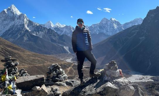 James Nicholls at Everest Base Camp