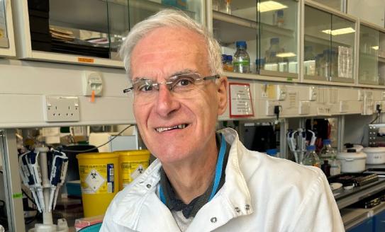 Prof Noel Morgan in the lab