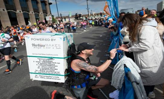 daniel fairbrother fridge london marathon proposal