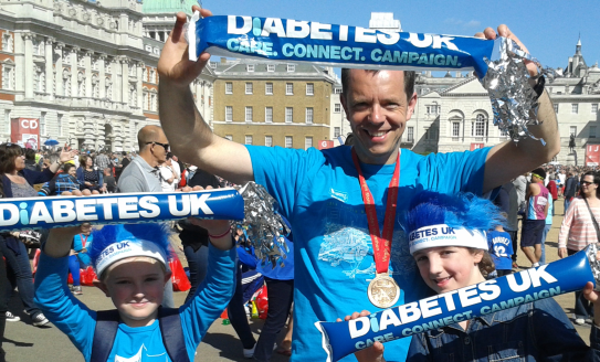 Dan and his family at Diabetes UK Fundraising Event