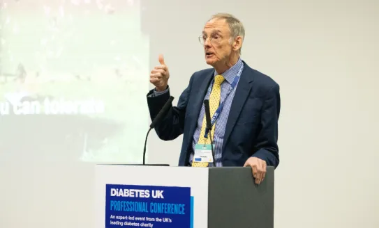 Professor Roy Taylor presenting at Diabetes UK conference