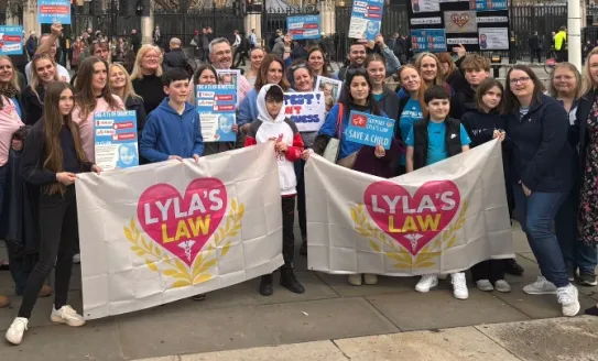 Diabetes UK staff at Lyla's Law petition event