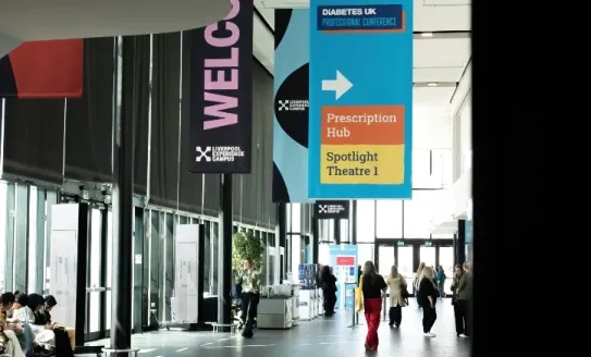 DUKPC entrance foyer with welcome banner