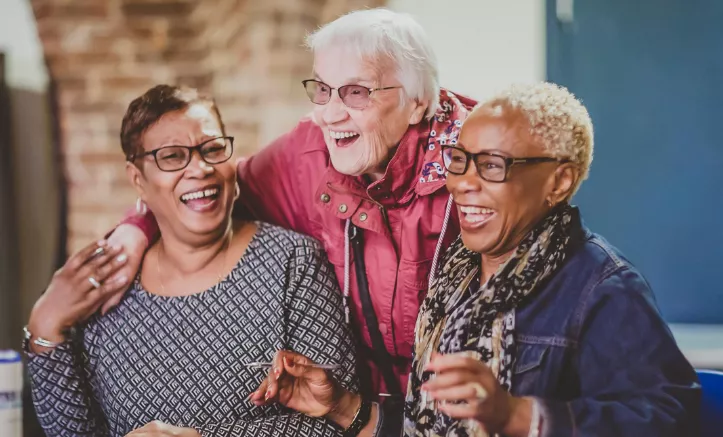 Three ladies laughing