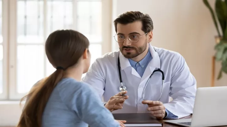 doctor with young woman