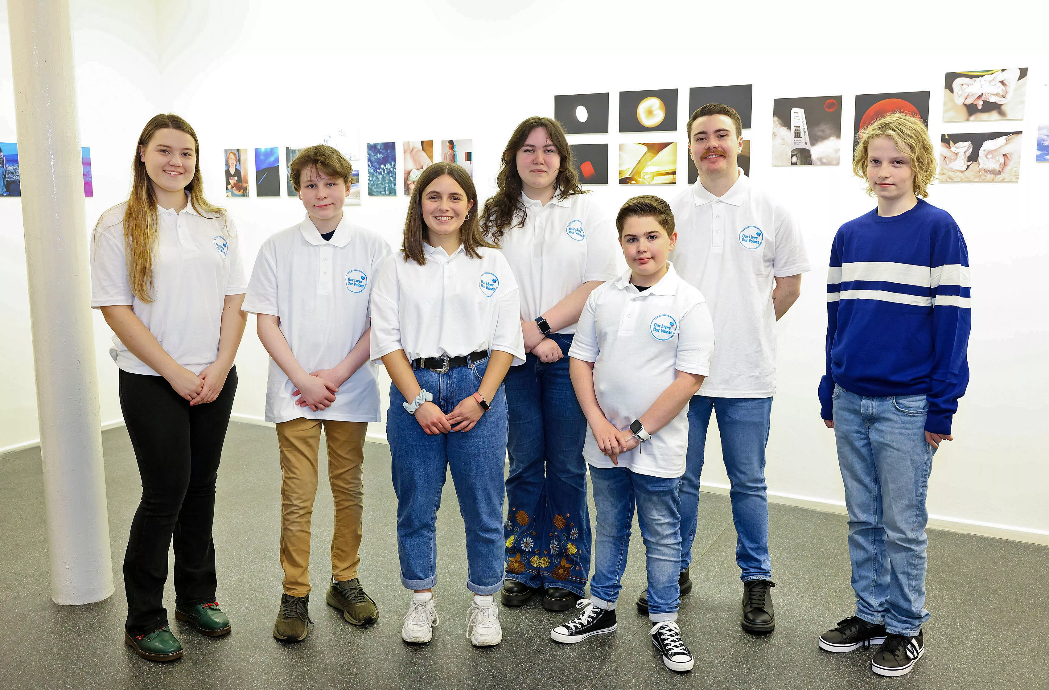 Image of Our Lives Our Voices members at the exhibition launch