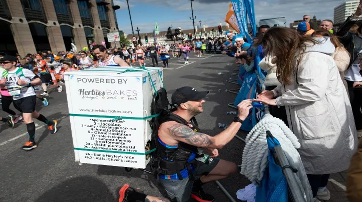 daniel fairbrother fridge london marathon proposal