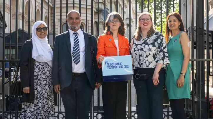 Colette, Syeda, Akmal, Hannah and Priya at Downing St