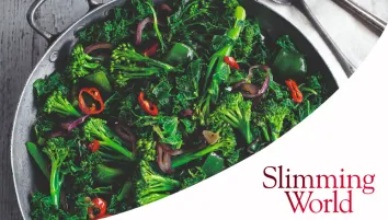 Chilli garlic greens with Slimming World logo