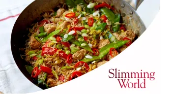Chicken fried rice with Slimming World logo