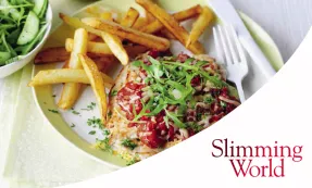 Pizza topped chicken with Slimming World logo