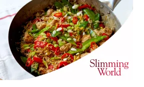 Chicken fried rice with Slimming World logo
