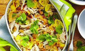 Chicken, squash and coriander pilaf