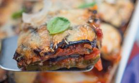 Aubergine and courgette Parmesan bake Aubergine and courgette Parmesan bake