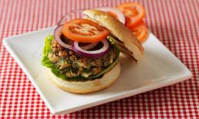 Black eyed bean, feta and herb burgers Black eyed bean, feta and herb burgers