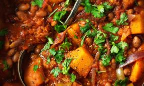 Butternut and borlotti bean stew Butternut and borlotti bean stew