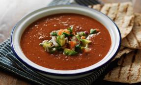 Chilli bean soup with avocado salsa Chilli bean soup with avocado salsa