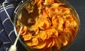Lamb and sweet potato hotpot