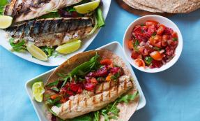 Mackerel salsa wrap Mackerel salsa wrap