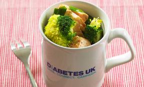 Microwave mug: Sesame salmon and broccoli Microwave mug: Sesame salmon and broccoli