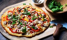 Roasted vegetable pizza Roasted vegetable pizza