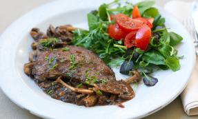 Steak with mushroom sauce Steak with mushroom sauce