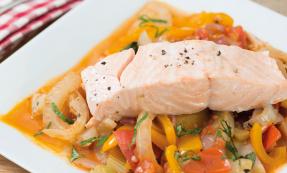 Salmon on fennel ratatouille Salmon on fennel ratatouille