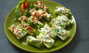Stuffed celery bites Stuffed celery bites