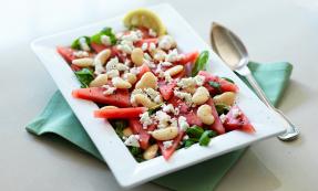 Watermelon, butterbean and feta salad Watermelon, butterbean and feta salad