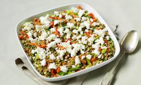 Warm lentil and goats cheese salad Warm lentil and goats cheese salad
