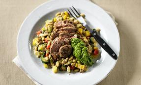 Lamb fillet with spiced lentil pilaf Lamb fillet with spiced lentil pilaf