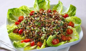 Herby lentil salad with a tomato sumac vinaigrette Herby lentil salad with a tomato sumac vinaigrette