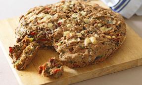 Caramelised onion, red pepper and courgette soda bread Caramelised onion, red pepper and courgette soda bread