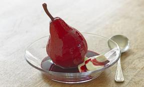 Pink poached pears Pink poached pears