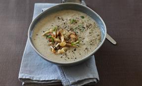 Roasted garlic and mushroom soup Roasted garlic and mushroom soup